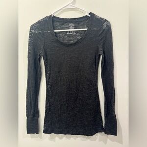 Vanity Black Fitted Sheer Blouse